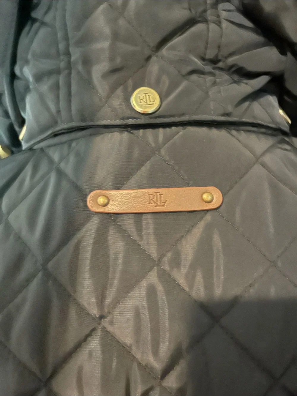 Lauren Ralph Lauren Navy Quilted Crest Puffer Jacket